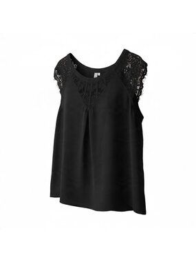 Loppy Black Lace Sleeve Top 2X Plus Size Gothic Boho Blouse